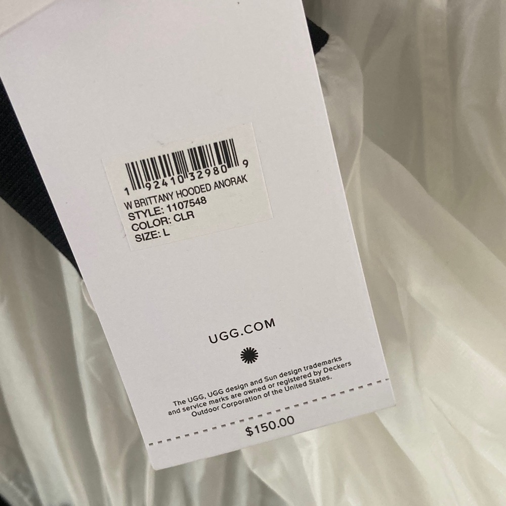 UGG White Brittany Hooded Anorak NWT - Picture 14 of 16